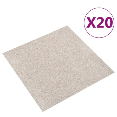 Baldosas de suelo de moqueta 20 uds 5 m² 50x50 cm beige claro en Materiales de construcción | Comprar online en Foru.es