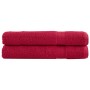 Toallas de sauna SOLUND 2 unidades rojo 80x200 cm 600 gsm en Toallas | Comprar online en Foru.es