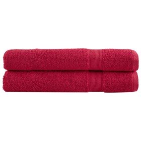 Toallas de sauna SOLUND 2 unidades rojo 80x200 cm 600 gsm en Toallas | Comprar online en Foru.es