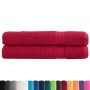Toallas de sauna SOLUND 2 unidades rojo 80x200 cm 600 gsm en Toallas | Comprar online en Foru.es