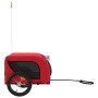 Remolque de bicicleta mascotas hierro tela Oxford rojo negro de vidaXL, Cochecitos para mascotas - Ref: Foro24-93999, Precio:...