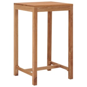 Mesa alta de jardín madera maciza de teca 60x60x105 cm en Mesas de jardín | Comprar online en Foru.es