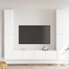 Juego de mueble para TV de 6 piezas aglomerado blanco en Muebles TV | Comprar online en Foru.es