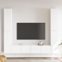 Juego de mueble para TV de 6 piezas aglomerado blanco en Muebles TV | Comprar online en Foru.es