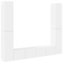 Juego de mueble para TV de 6 piezas aglomerado blanco en Muebles TV | Comprar online en Foru.es