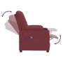 Sillón elevable cuero sintético rojo tinto en Sillones | Comprar online en Foru.es