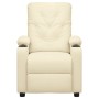 Sillón reclinable eléctrico de cuero sintético crema en Sillones | Comprar online en Foru.es