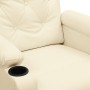 Sillón reclinable eléctrico de cuero sintético crema en Sillones | Comprar online en Foru.es
