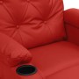 Sillón reclinable eléctrico de cuero sintético rojo tinto en Sillones | Comprar online en Foru.es