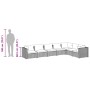 Set muebles de jardín 7 piezas y cojines ratán sintético marrón en Conjuntos de jardín | Comprar online en Foru.es
