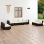 Set muebles de jardín 8 piezas y cojines ratán sintético marrón en Conjuntos de jardín | Comprar online en Foru.es