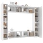 Set de muebles para TV 8 piezas madera contrachapada blanco en Muebles TV | Comprar online en Foru.es