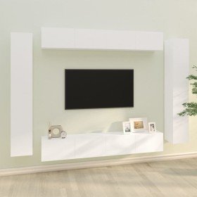 Set de muebles para TV 8 piezas madera contrachapada blanco en Muebles TV | Comprar online en Foru.es