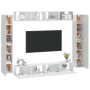Set de muebles para TV 8 piezas madera contrachapada blanco en Muebles TV | Comprar online en Foru.es