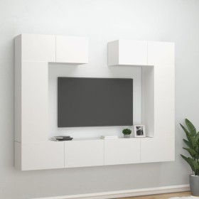 Set de muebles para TV 6 piezas madera contrachapada blanco en Muebles TV | Comprar online en Foru.es
