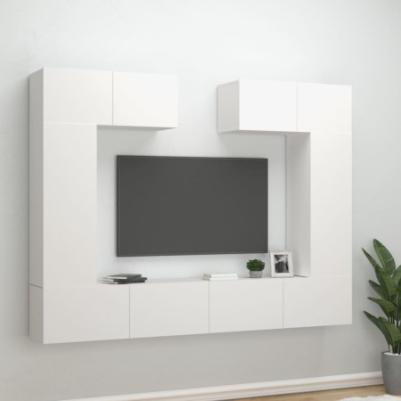 Set de muebles para TV 6 piezas madera contrachapada blanco en Muebles TV | Comprar online en Foru.es