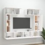 Set de muebles para TV 6 piezas madera contrachapada blanco en Muebles TV | Comprar online en Foru.es