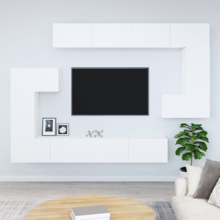 Mueble de pared para TV madera contrachapada blanco en Muebles TV | Comprar online en Foru.es