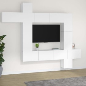 Set de muebles para TV 9 piezas madera contrachapada blanco en Muebles TV | Comprar online en Foru.es