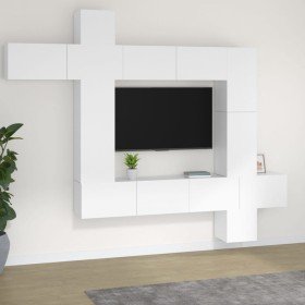 Set de muebles para TV 9 piezas madera contrachapada blanco en Muebles TV | Comprar online en Foru.es