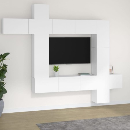 Set de muebles para TV 9 piezas madera contrachapada blanco en Muebles TV | Comprar online en Foru.es