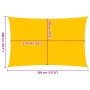 Toldo de vela rectangular HDPE amarillo 160 g/m² 2x3,5 m en Sombrillas | Comprar online en Foru.es