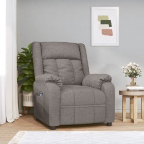 Sillón reclinable eléctrico tela gris taupé en Sillones | Comprar online en Foru.es