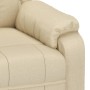 Sillón reclinable eléctrico de tela crema en Sillones | Comprar online en Foru.es