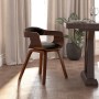 Silla de comedor de cuero sintético y madera curvada negro en Sillas de comedor | Comprar online en Foru.es
