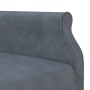 Sofá cama en forma de L terciopelo gris oscuro 271x140x70 cm en Sofás | Comprar online en Foru.es