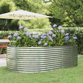 Jardinera arriate acero galvanizado plata 212x140x68 cm en Macetas y jardineras | Comprar online en Foru.es
