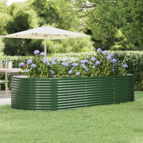 Jardinera arriate acero galvanizado verde 291x140x68 cm en Macetas y jardineras | Comprar online en Foru.es