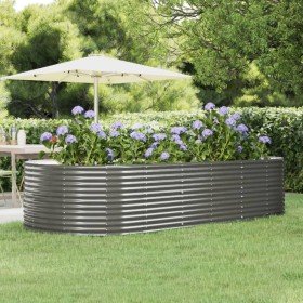 Jardinera arriate acero galvanizado gris 291x140x68 cm en Macetas y jardineras | Comprar online en Foru.es