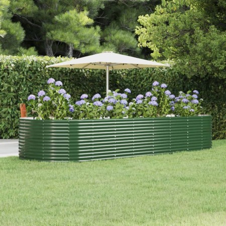Jardinera arriate acero galvanizado verde 367x140x68 cm en Macetas y jardineras | Comprar online en Foru.es