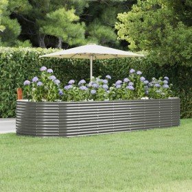 Jardinera arriate acero galvanizado gris 367x140x68 cm en Macetas y jardineras | Comprar online en Foru.es