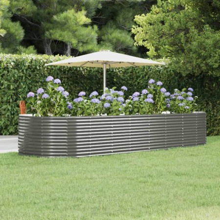 Jardinera arriate acero galvanizado gris 367x140x68 cm en Macetas y jardineras | Comprar online en Foru.es