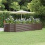 Jardinera arriate acero galvanizado marrón 367x140x68cm en Macetas y jardineras | Comprar online en Foru.es