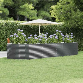 Jardinera arriate acero galvanizado gris 367x140x68cm en Macetas y jardineras | Comprar online en Foru.es
