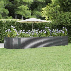 Jardinera arriate acero galvanizado gris 447x140x68 cm en Macetas y jardineras | Comprar online en Foru.es