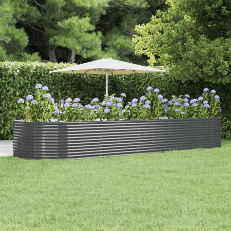 Jardinera arriate acero galvanizado gris 447x140x68 cm en Macetas y jardineras | Comprar online en Foru.es