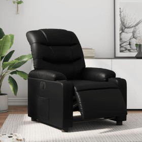 Sillón reclinable eléctrico de cuero sintético negro en Sillones | Comprar online en Foru.es