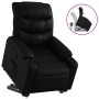 Sillón reclinable elevable cuero artificial negro en Sillones | Comprar online en Foru.es