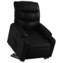 Sillón reclinable elevable cuero artificial negro en Sillones | Comprar online en Foru.es
