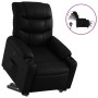 Sillón reclinable elevable eléctrico de cuero sintético negro en Sillones | Comprar online en Foru.es
