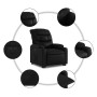 Sillón reclinable elevable eléctrico de cuero sintético negro en Sillones | Comprar online en Foru.es