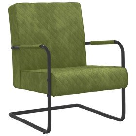 Silla voladiza de terciopelo verde claro en Sillones | Comprar online en Foru.es