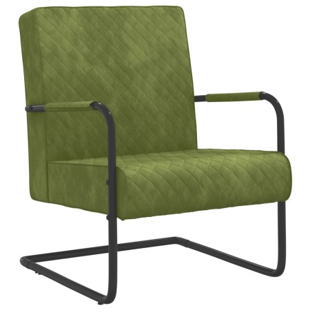 Silla voladiza de terciopelo verde claro en Sillones | Comprar online en Foru.es