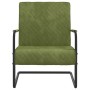 Silla voladiza de terciopelo verde claro en Sillones | Comprar online en Foru.es