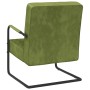 Silla voladiza de terciopelo verde claro en Sillones | Comprar online en Foru.es