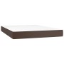 Cama box spring con colchón cuero sintético marrón 160x200 cm de vidaXL, Camas y somieres - Ref: Foro24-3144617, Precio: 470,...